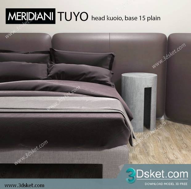 3D Model Bed Free Download Giường 148