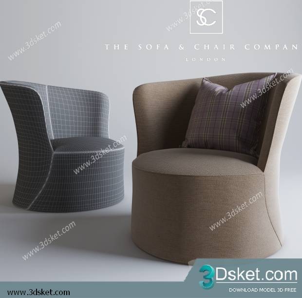 3D Model Arm Chair Free Download 255
