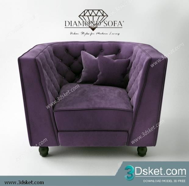 3D Model Arm Chair Free Download 256
