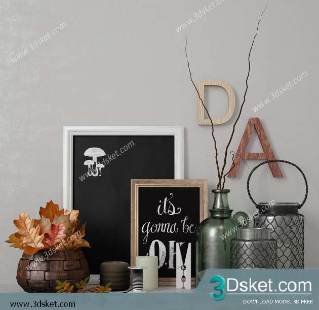 Free Download Decorative set 3D Model 0186