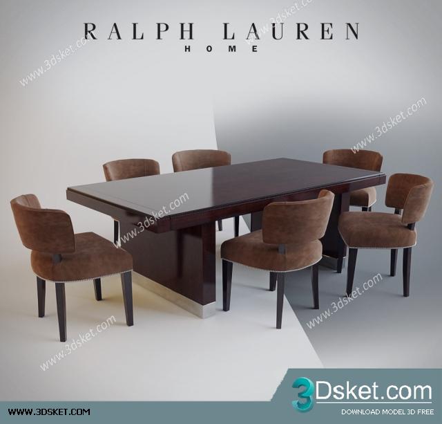 3D Model Table Chair Free Download 080