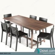 3D Model Table Chair Free Download 081