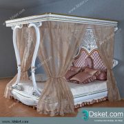 3D Model Bed Free Download Giường 151