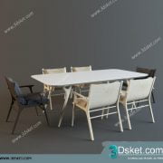 3D Model Table Chair Free Download 082