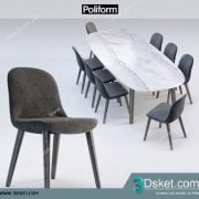3D Model Table Chair Free Download 083