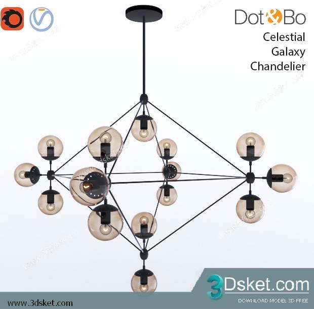 Free Download Ceiling Light 3D Model 0148