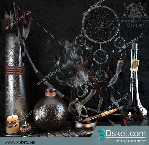 Free Download Decorative set 3D Model 0194
