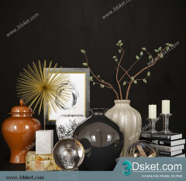 Free Download Decorative set 3D Model 0198