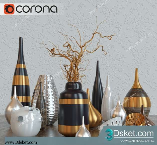 Free Download Decorative set 3D Model 0200
