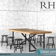 3D Model Table Chair Free Download 040