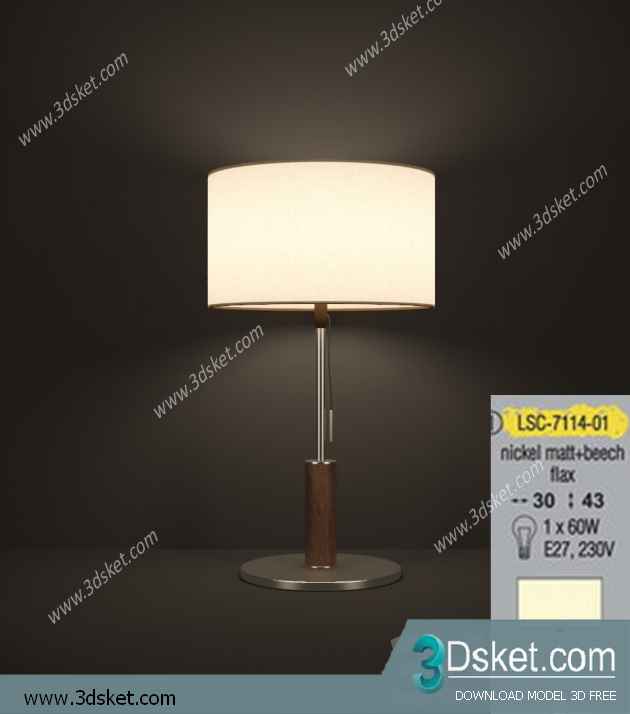 Free Download Table Lamp 3D Model 093