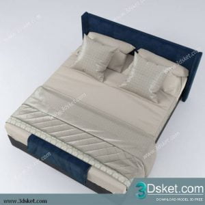 3D Model Bed Free Download Giường 158
