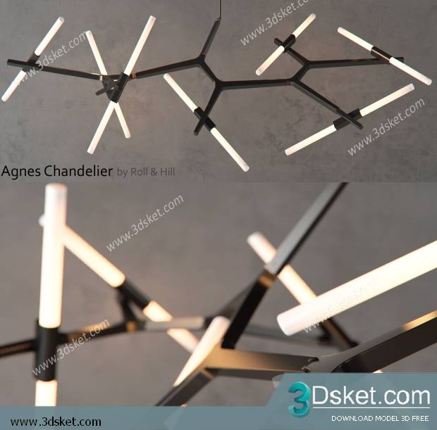 Free Download Ceiling Light 3D Model 0157