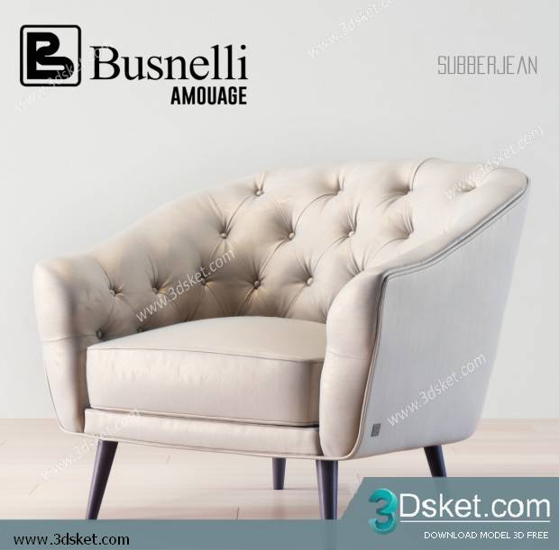 3D Model Arm Chair Free Download 274
