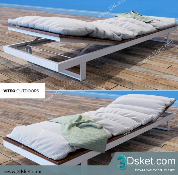 3D Model Bed Free Download Giường 160