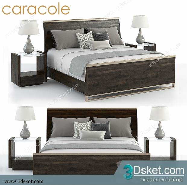 3D Model Bed Free Download Giường 161