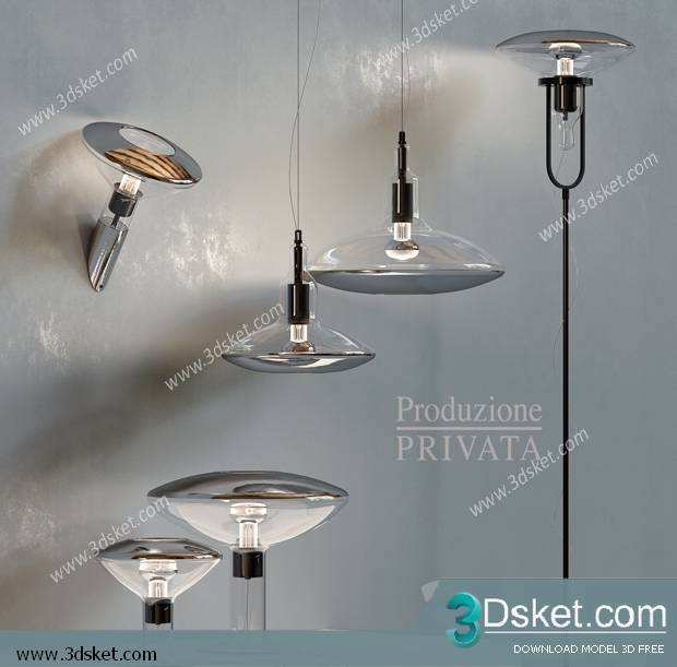 Free Download Ceiling Light 3D Model 0162