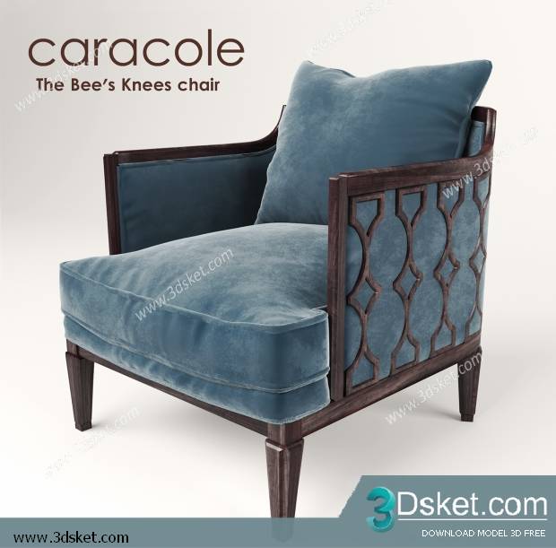 3D Model Arm Chair Free Download 278