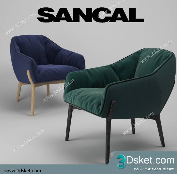 3D Model Arm Chair Free Download 279