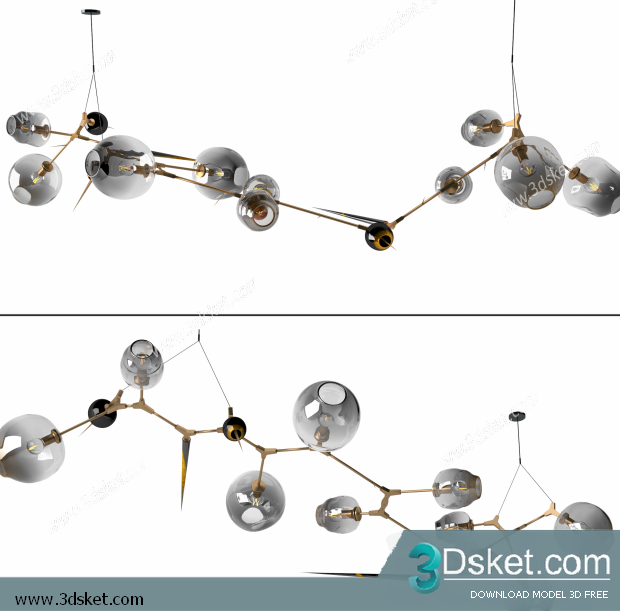 Free Download Ceiling Light 3D Model 0163