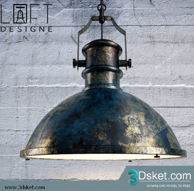 Free Download Ceiling Light 3D Model 0164