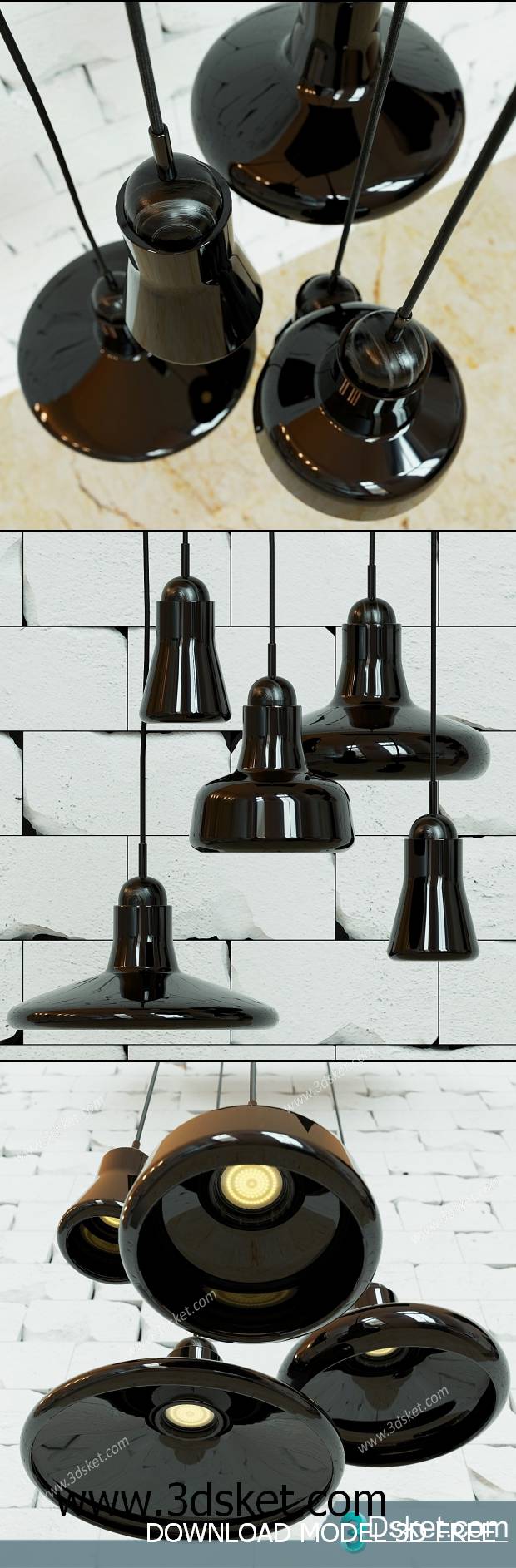 Free Download Ceiling Light 3D Model 0165