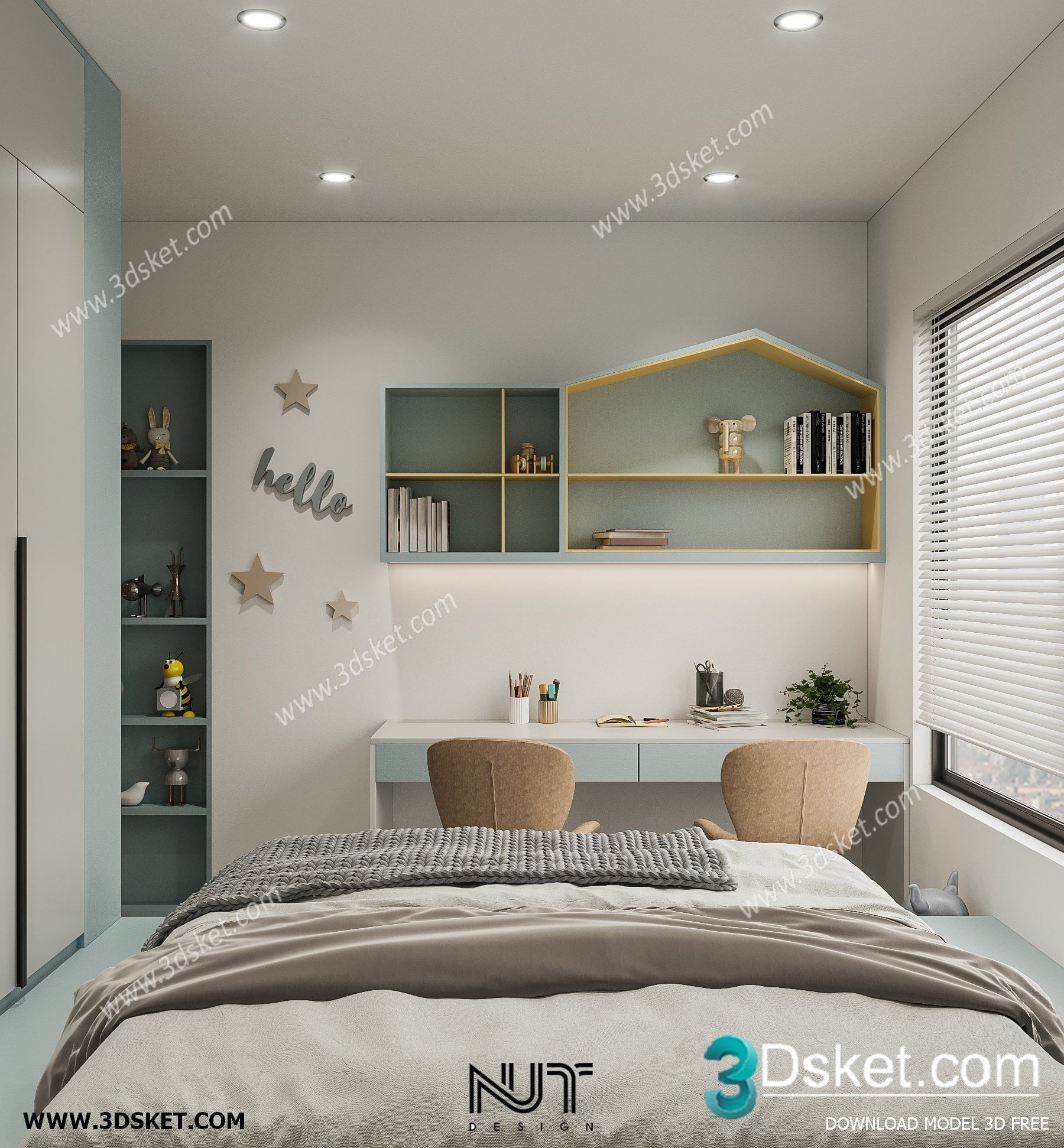 3D Interior Scene Model Children Room 041 Scene 3dsmax