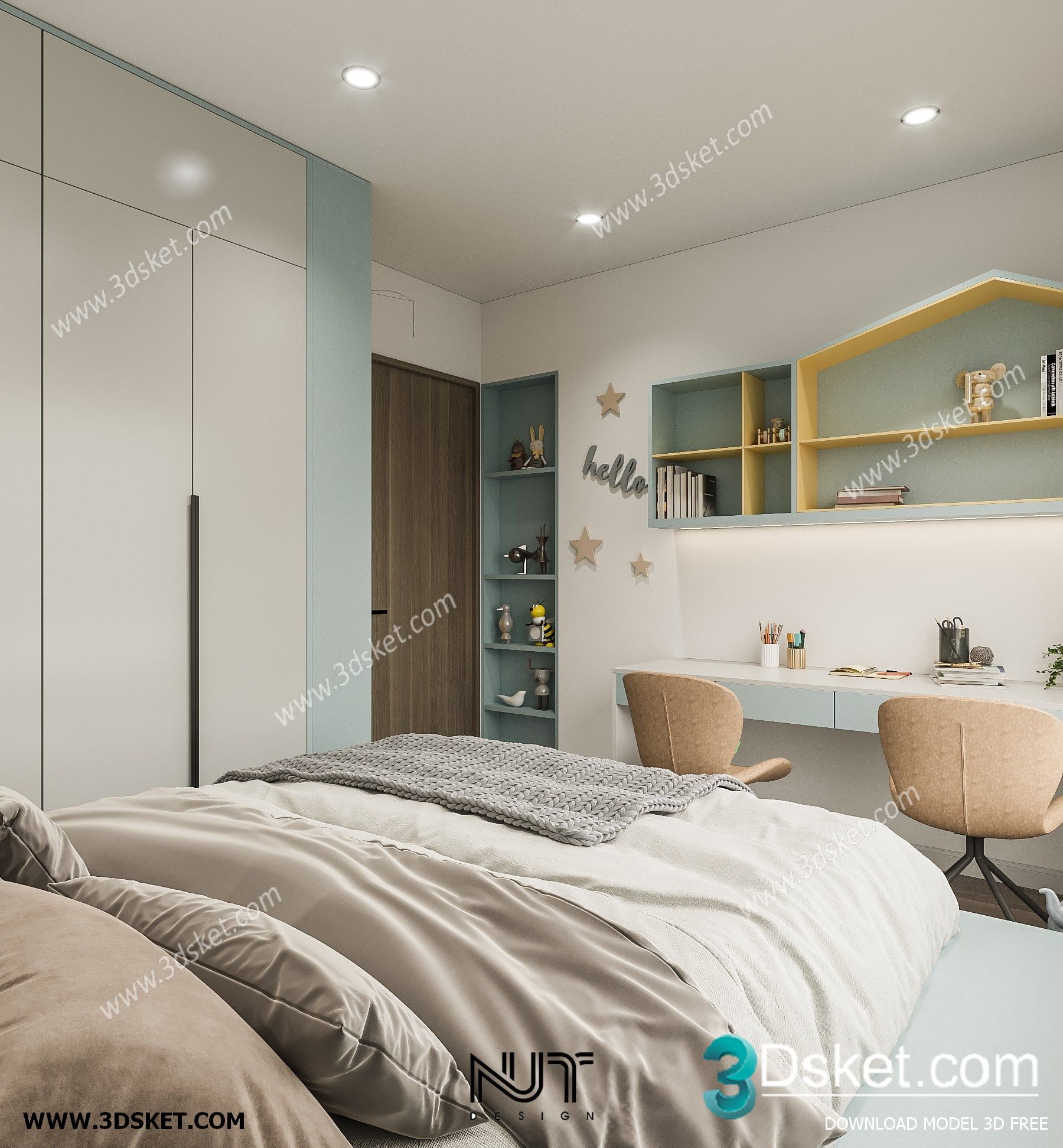 3D Interior Scene Model Children Room 041 Scene 3dsmax