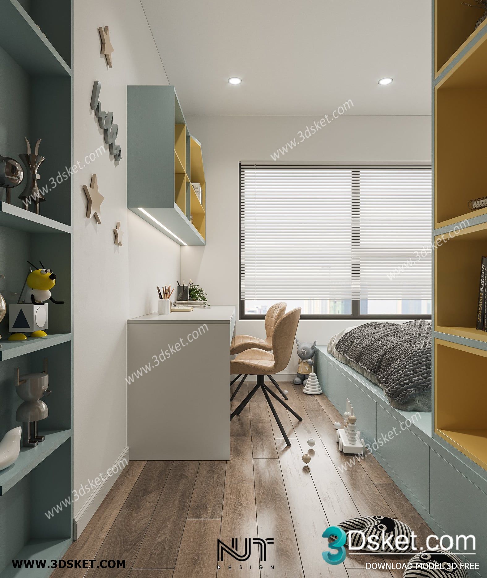 3D Interior Scene Model Children Room 041 Scene 3dsmax