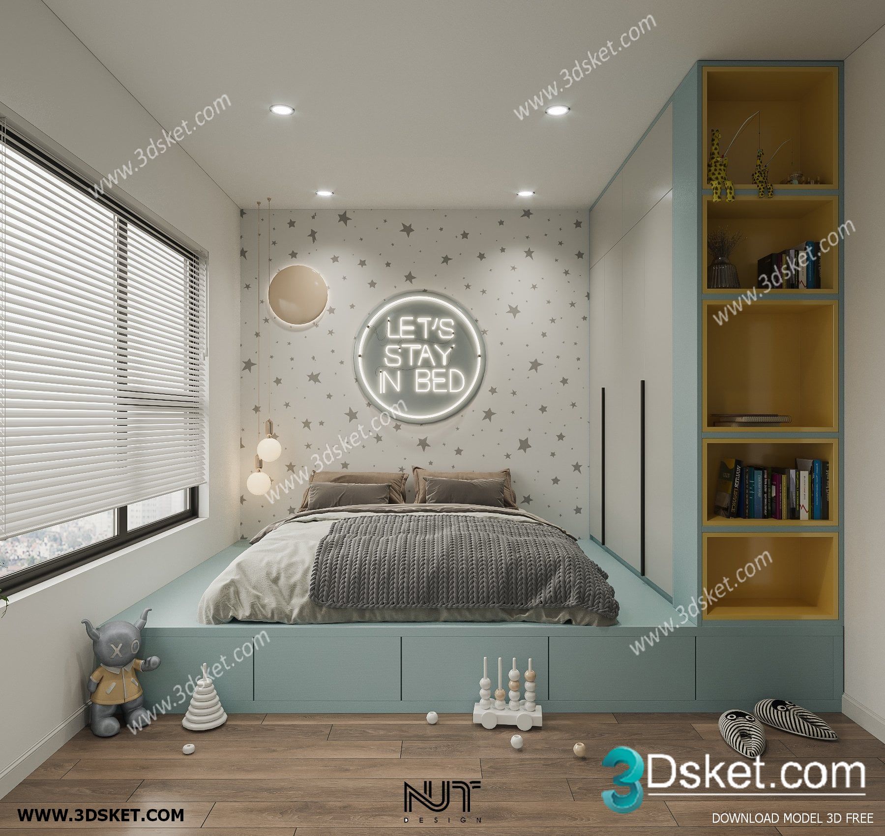 3D Interior Scene Model Children Room 041 Scene 3dsmax