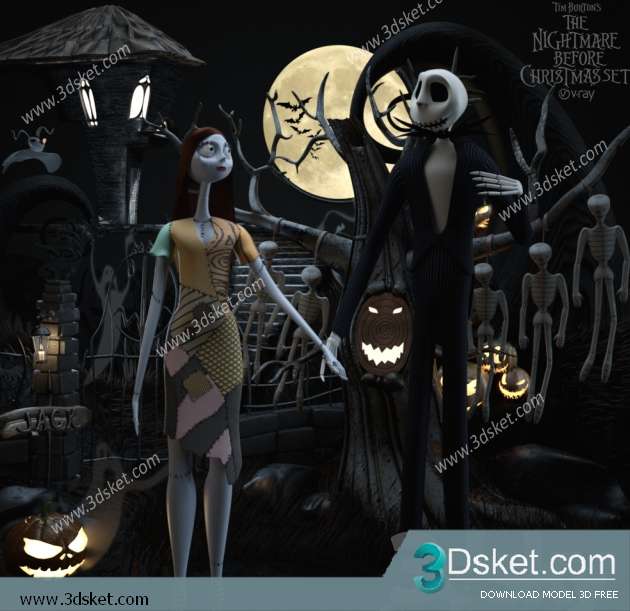 Free Download Decorative set 3D Model 0206