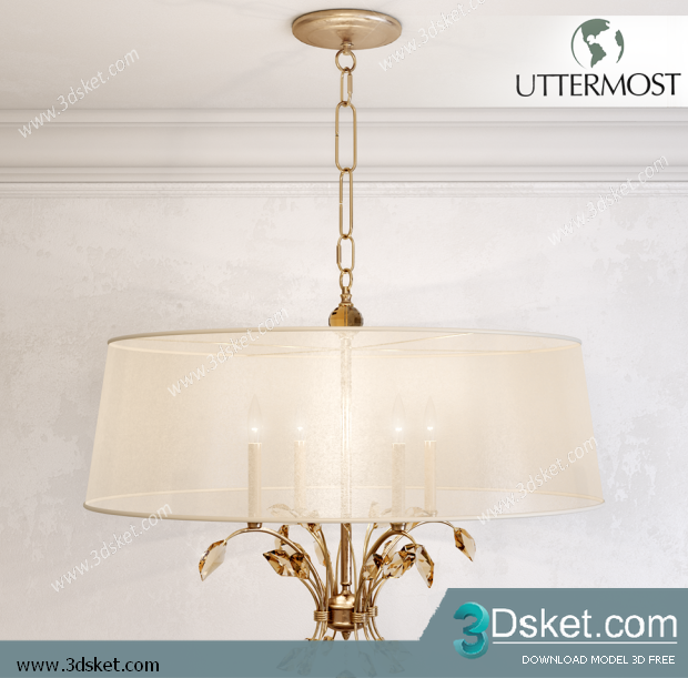 Free Download Ceiling Light 3D Model 0168