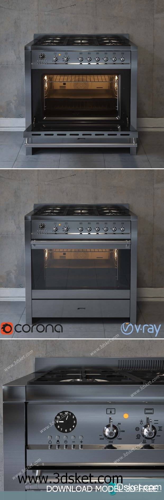 Free Download Kitchen Appliance 3D Model 0134