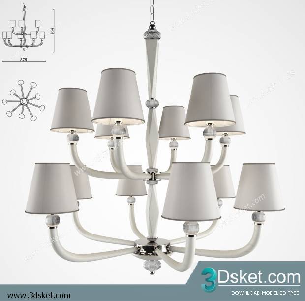 Free Download Ceiling Light 3D Model 0174