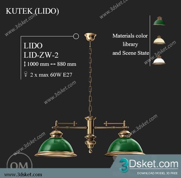 Free Download Ceiling Light 3D Model 0175