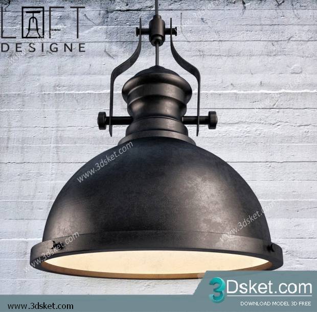 Free Download Ceiling Light 3D Model 0176