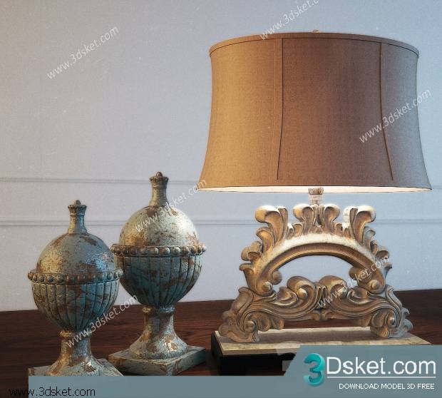 Free Download Table Lamp 3D Model 012