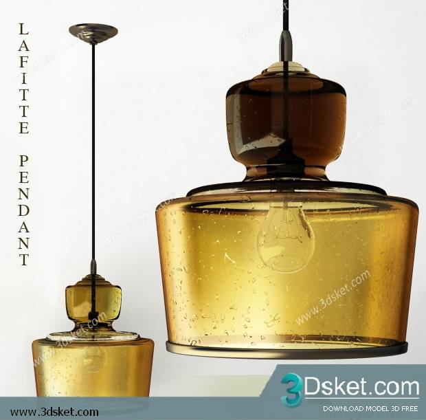 Free Download Ceiling Light 3D Model 0180