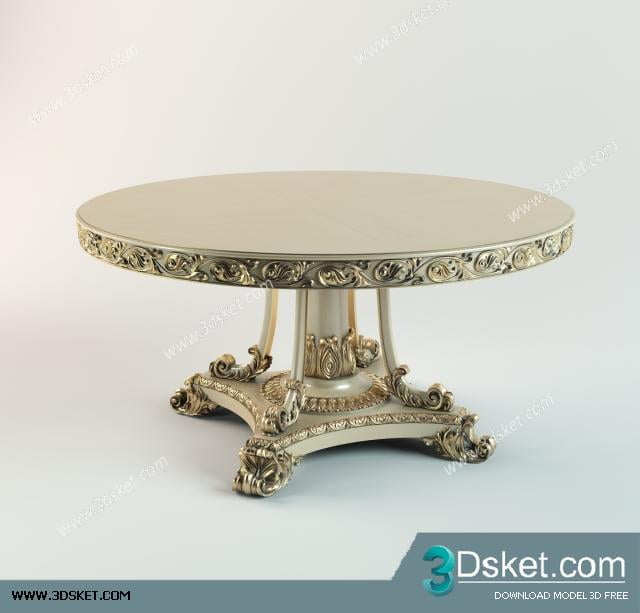 3D Model Table Chair Free Download 095