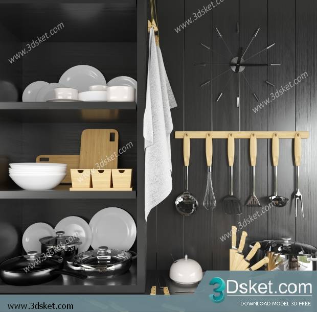 Free Download 3D Models Tableware Kitchen 0131