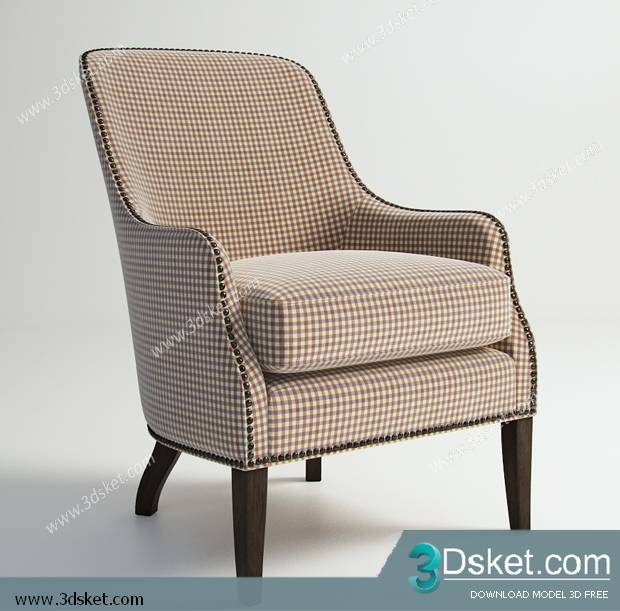3D Model Arm Chair Free Download 306