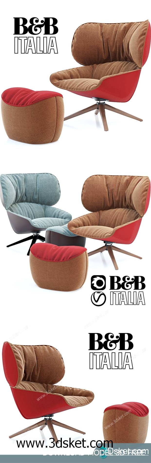 3D Model Arm Chair Free Download 309