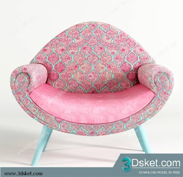 3D Model Arm Chair Free Download 311