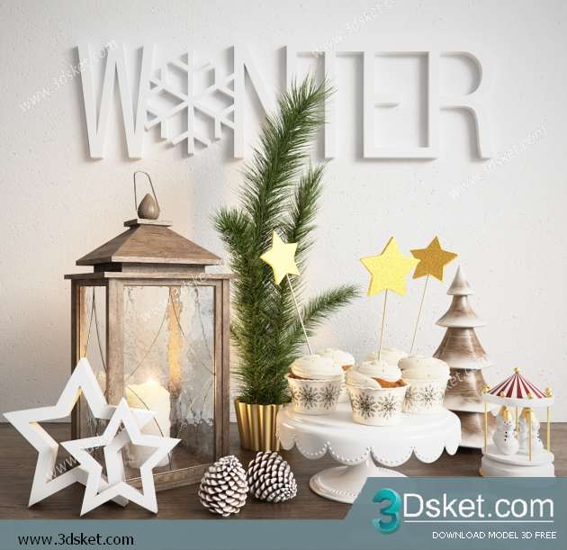 Free Download Decorative set 3D Model 0214