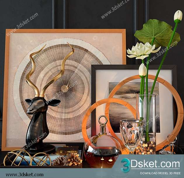 Free Download Decorative set 3D Model 0215