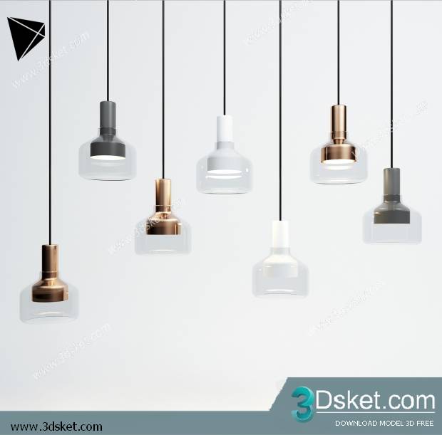 Free Download Ceiling Light 3D Model 0184