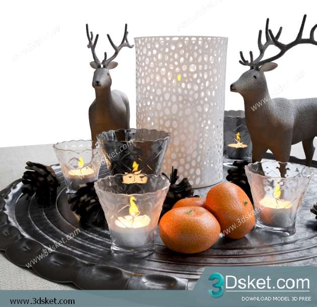 Free Download Decorative set 3D Model 0216