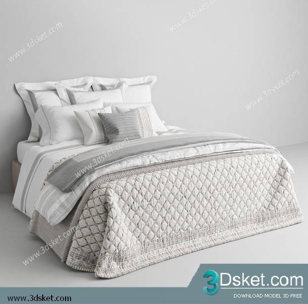 3D Model Bed Free Download Giường 170
