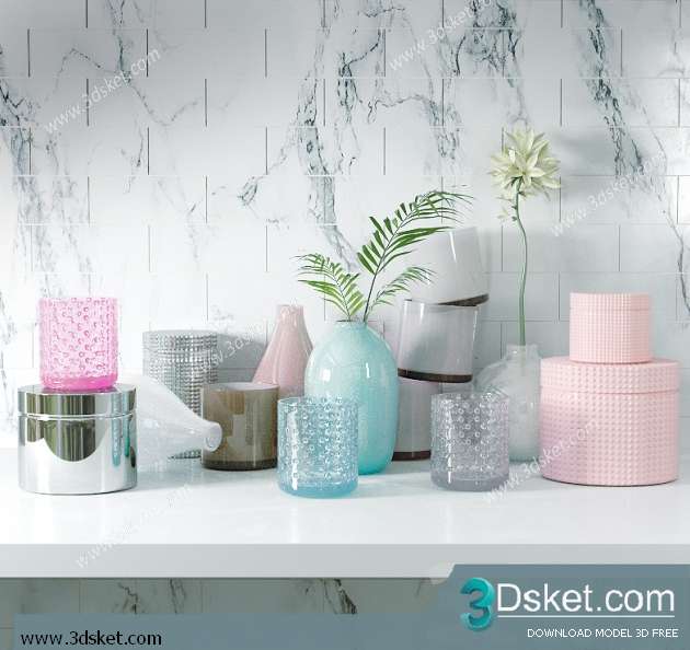 Free Download Decorative set 3D Model 0219