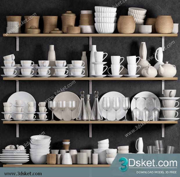 Free Download 3D Models Tableware Kitchen 0133